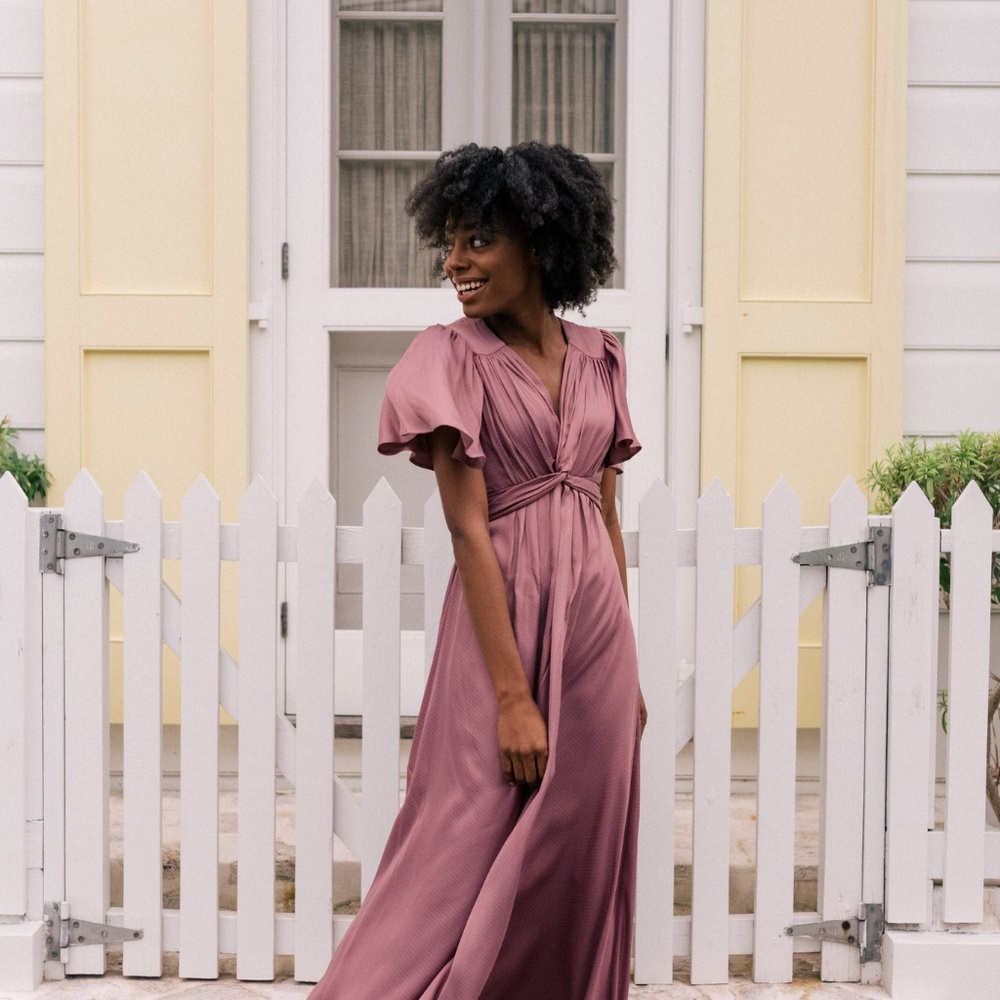 Gal Meets Glam Genevieve Pleated Maxi Dress